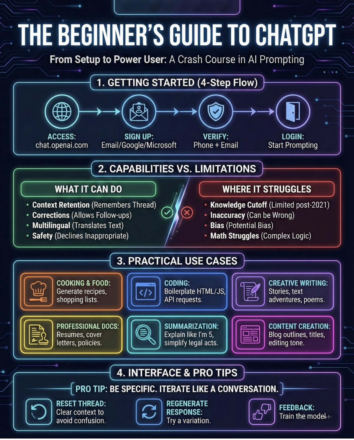 The Beginner's Guide to ChatGPT — visual guide